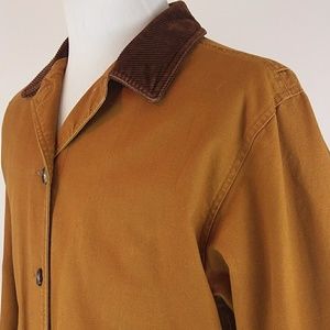 Land's End Women's Canvas Chore Coat L 14/16 Brown